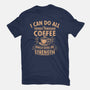 All Things Through Coffee-Womens-Fitted-Tee-Boggs Nicolas