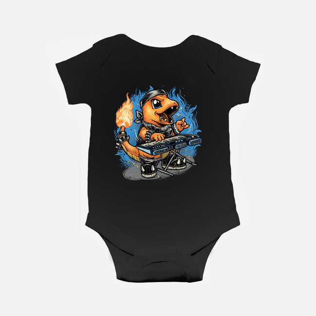 Flaming Rocker-Baby-Basic-Onesie-glitchygorilla