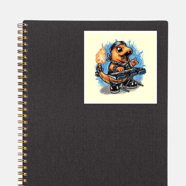 Flaming Rocker-None-Glossy-Sticker-glitchygorilla