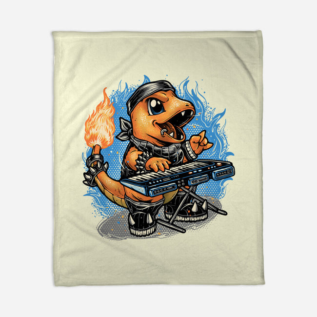 Flaming Rocker-None-Fleece-Blanket-glitchygorilla