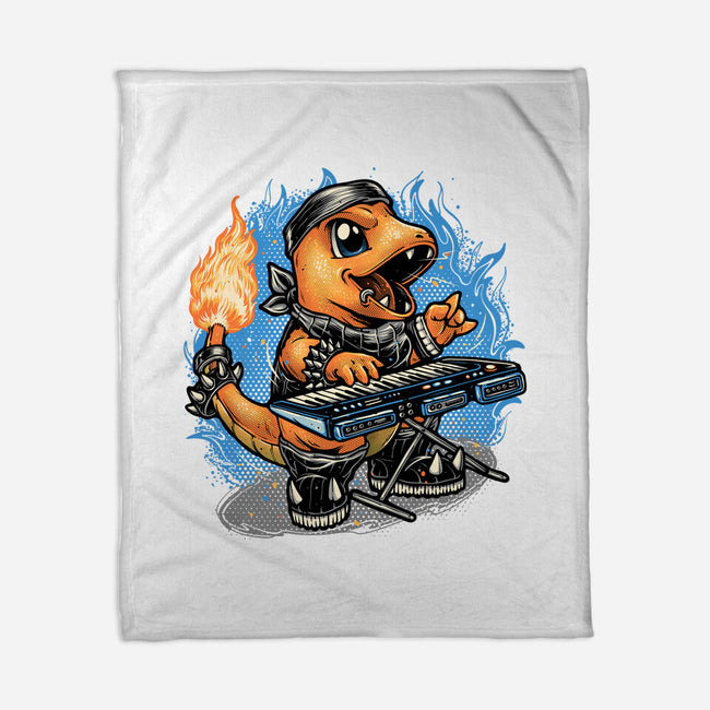 Flaming Rocker-None-Fleece-Blanket-glitchygorilla