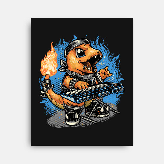 Flaming Rocker-None-Stretched-Canvas-glitchygorilla