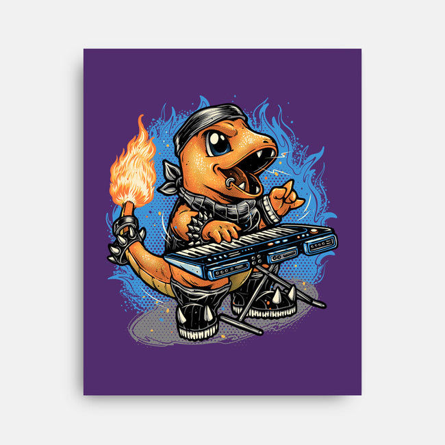 Flaming Rocker-None-Stretched-Canvas-glitchygorilla