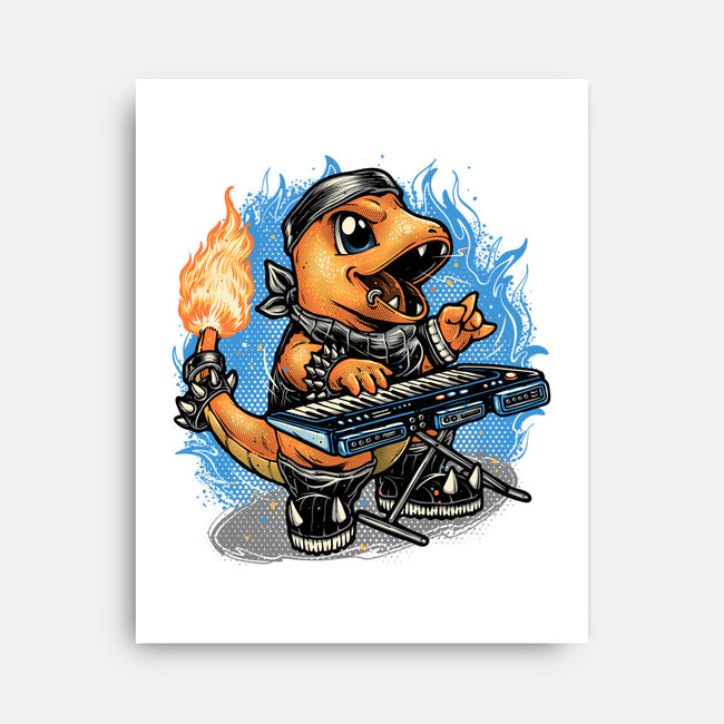 Flaming Rocker-None-Stretched-Canvas-glitchygorilla