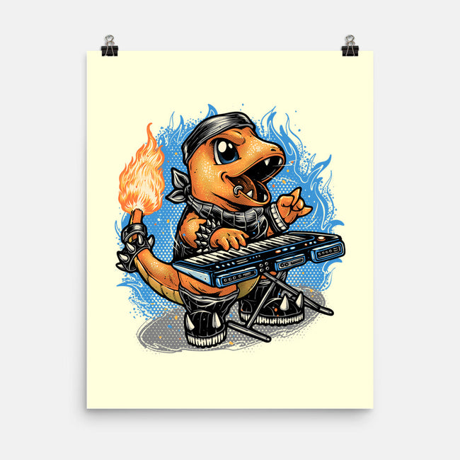 Flaming Rocker-None-Matte-Poster-glitchygorilla