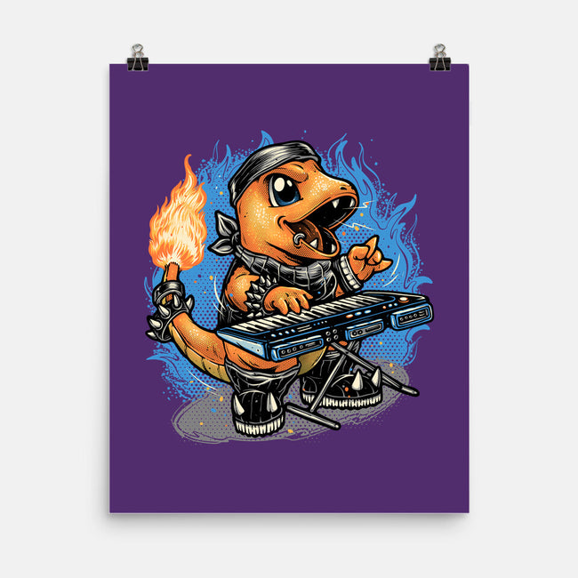 Flaming Rocker-None-Matte-Poster-glitchygorilla