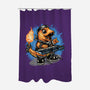 Flaming Rocker-None-Polyester-Shower Curtain-glitchygorilla
