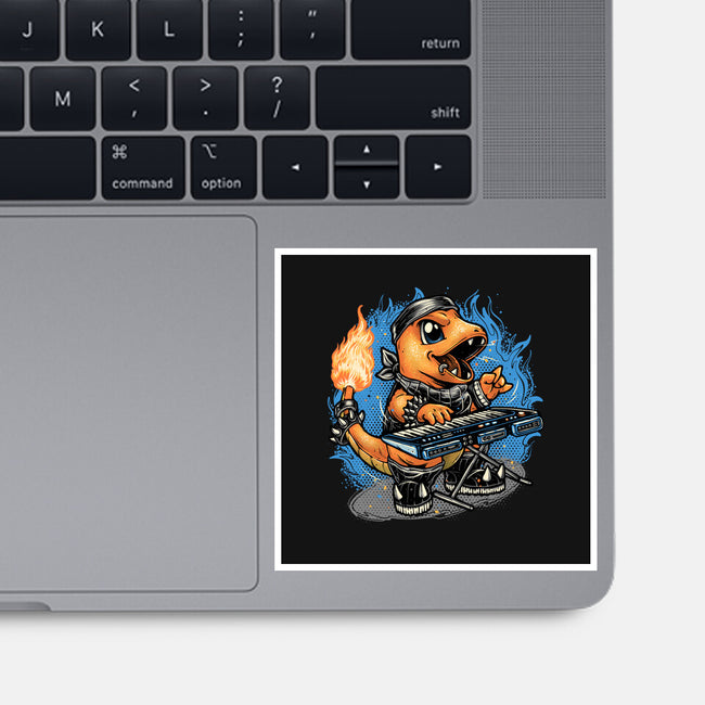 Flaming Rocker-None-Glossy-Sticker-glitchygorilla