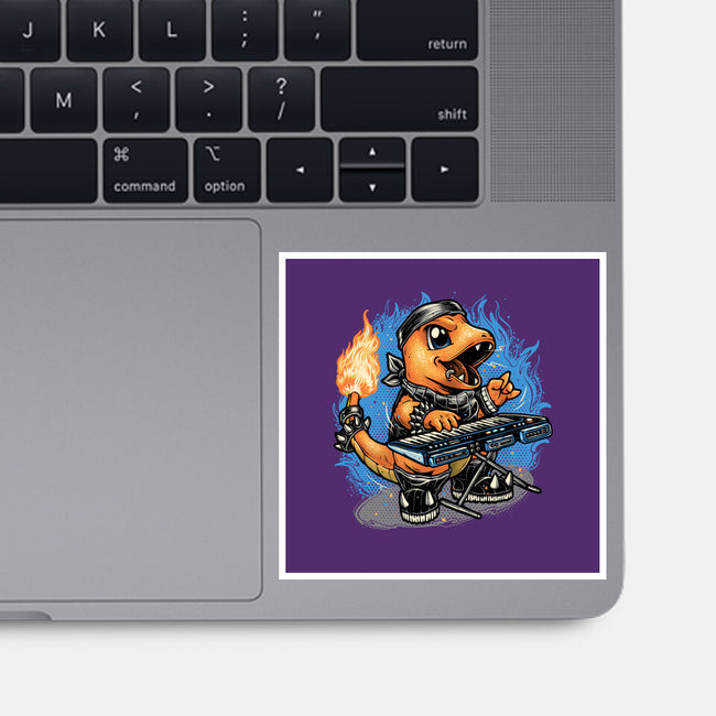 Flaming Rocker-None-Glossy-Sticker-glitchygorilla
