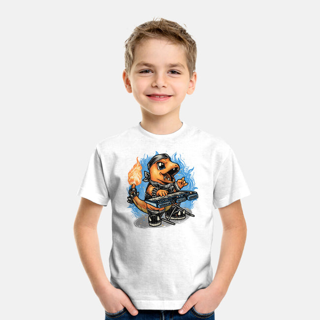 Flaming Rocker-Youth-Basic-Tee-glitchygorilla