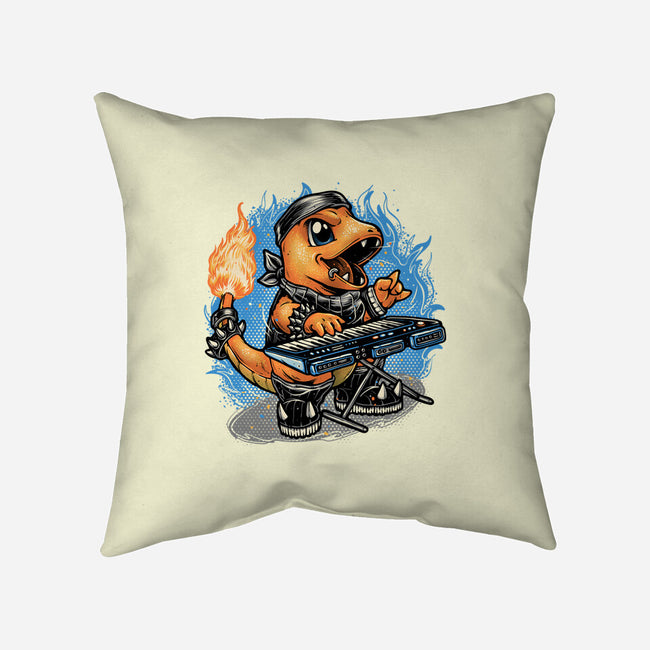 Flaming Rocker-None-Removable Cover w Insert-Throw Pillow-glitchygorilla