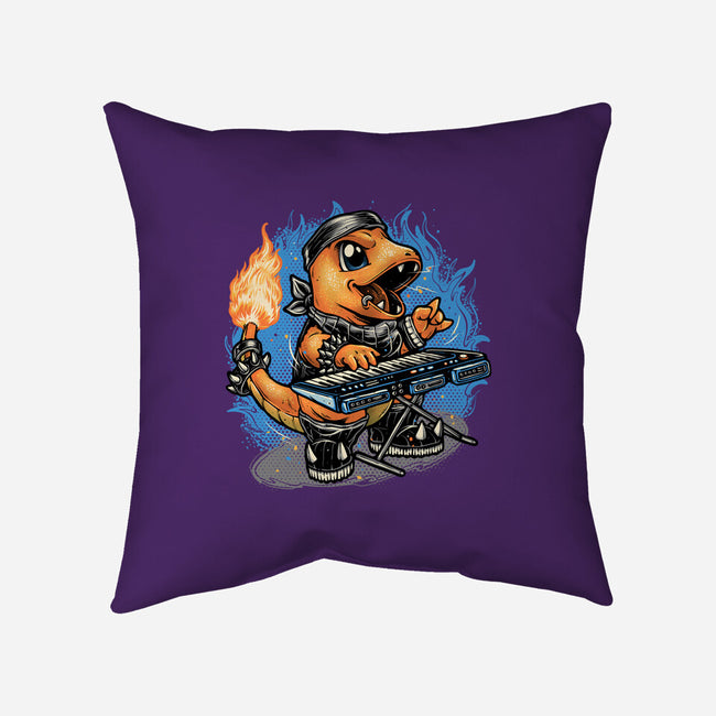 Flaming Rocker-None-Removable Cover w Insert-Throw Pillow-glitchygorilla