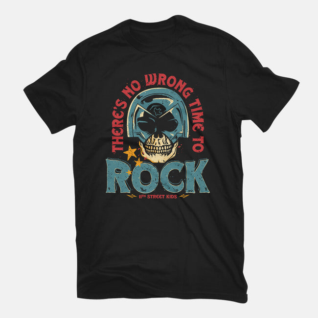No Wrong Time To Rock-Mens-Basic-Tee-teesgeex