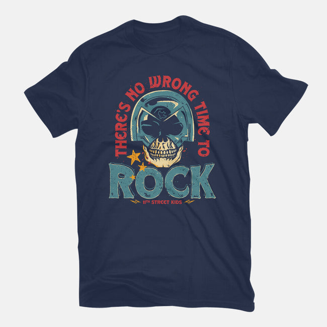 No Wrong Time To Rock-Womens-Basic-Tee-teesgeex
