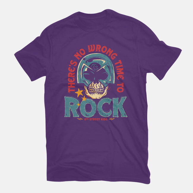 No Wrong Time To Rock-Mens-Basic-Tee-teesgeex