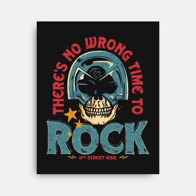 No Wrong Time To Rock-None-Stretched-Canvas-teesgeex