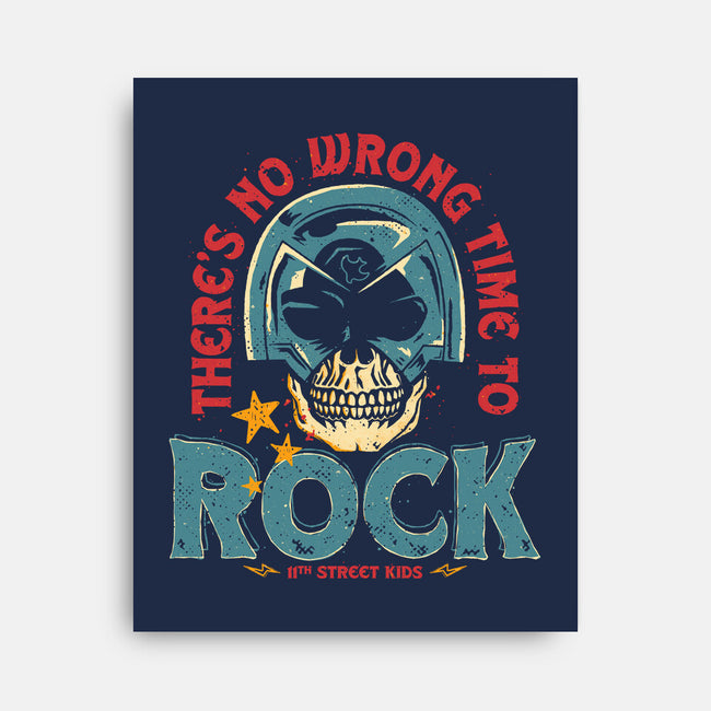 No Wrong Time To Rock-None-Stretched-Canvas-teesgeex