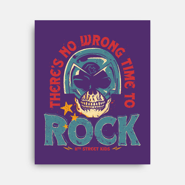 No Wrong Time To Rock-None-Stretched-Canvas-teesgeex