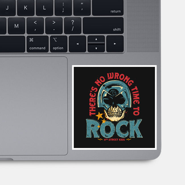 No Wrong Time To Rock-None-Glossy-Sticker-teesgeex