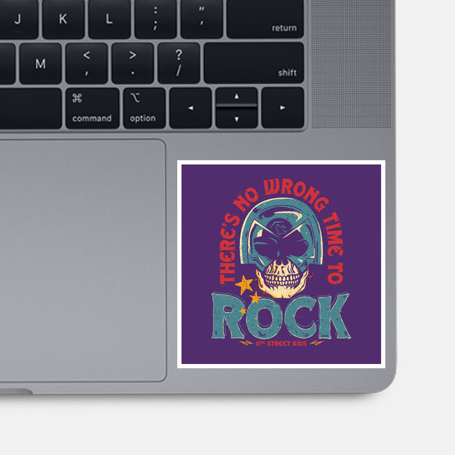 No Wrong Time To Rock-None-Glossy-Sticker-teesgeex
