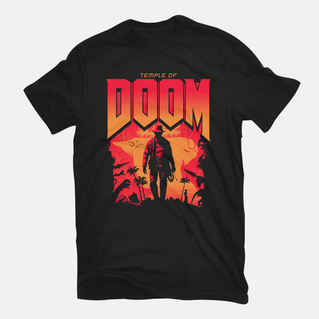 Temple Of Doom-Mens-Basic-Tee-rocketman_art