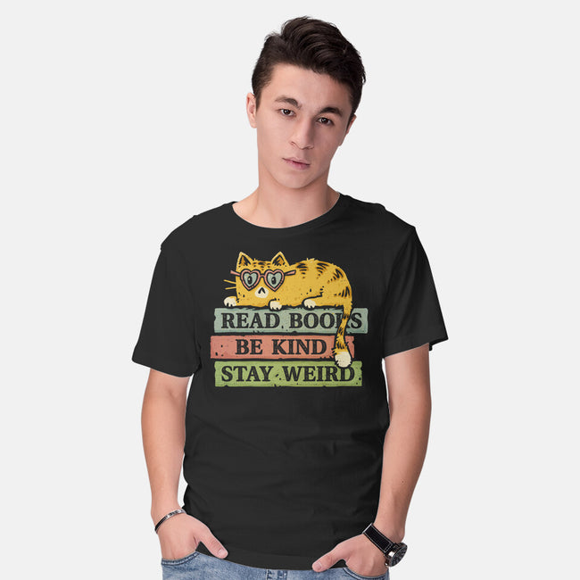 Read Books And Stay Weird-Mens-Basic-Tee-kg07