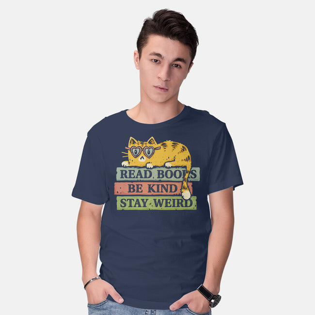Read Books And Stay Weird-Mens-Basic-Tee-kg07