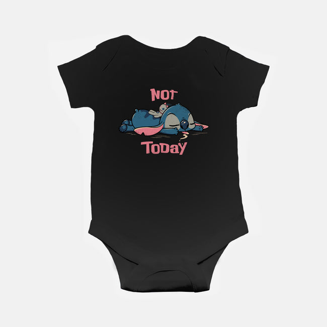 Not Today Stitch-Baby-Basic-Onesie-rocketman_art