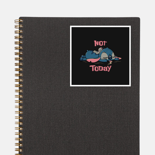 Not Today Stitch-None-Glossy-Sticker-rocketman_art