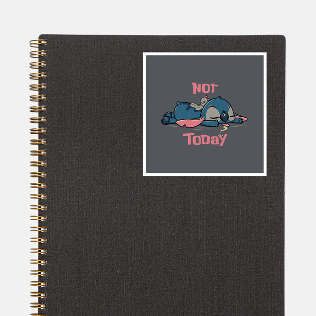 Not Today Stitch-None-Glossy-Sticker-rocketman_art