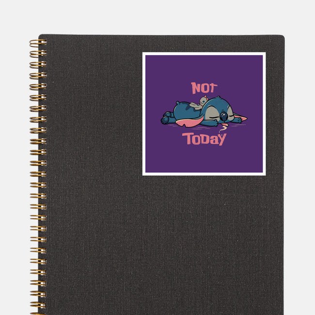 Not Today Stitch-None-Glossy-Sticker-rocketman_art