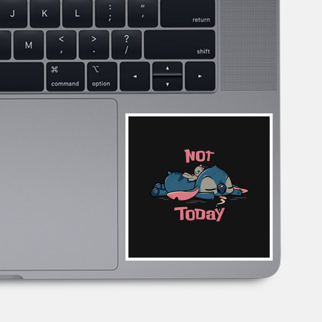 Not Today Stitch-None-Glossy-Sticker-rocketman_art