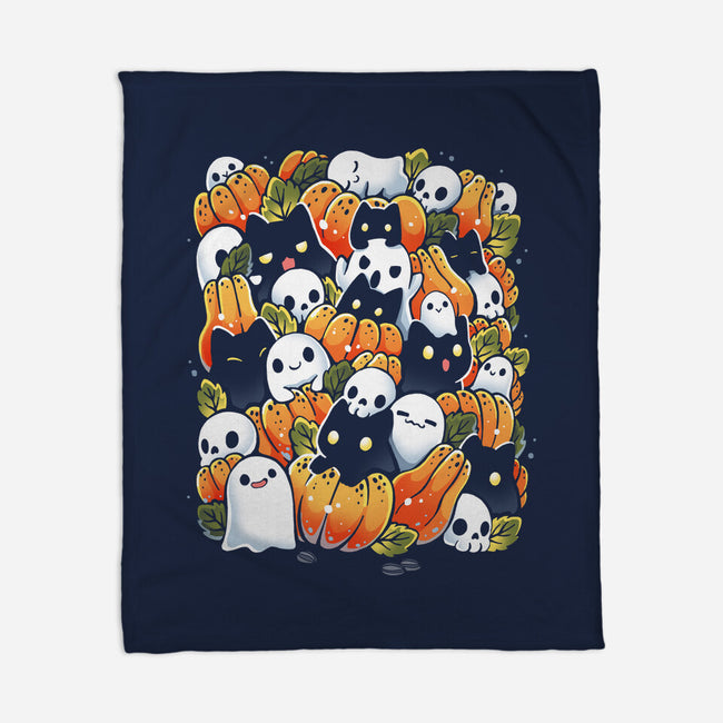 Pumpkin Fest-None-Fleece-Blanket-Vallina84