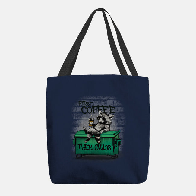 First Coffee Then Chaos-None-Basic Tote-Bag-dandingeroz