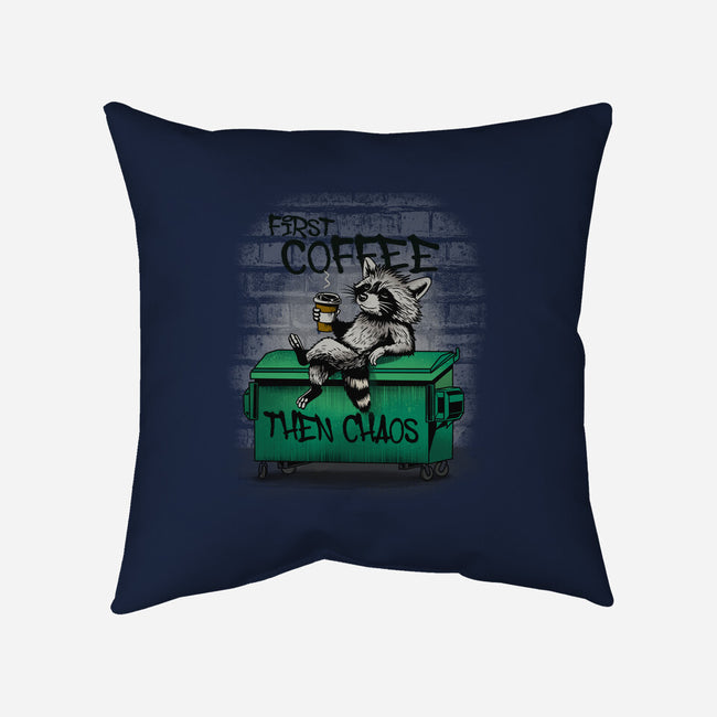 First Coffee Then Chaos-None-Removable Cover w Insert-Throw Pillow-dandingeroz