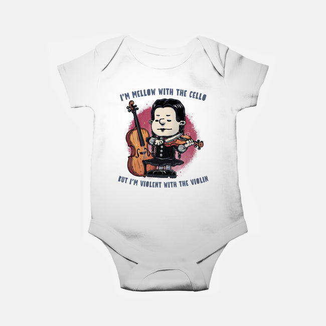 Violent With The Violin-Baby-Basic-Onesie-glitchygorilla