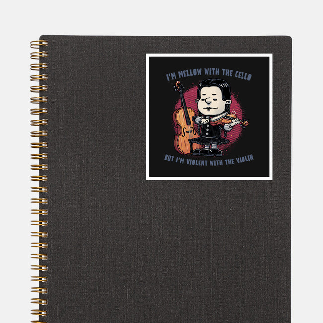 Violent With The Violin-None-Glossy-Sticker-glitchygorilla