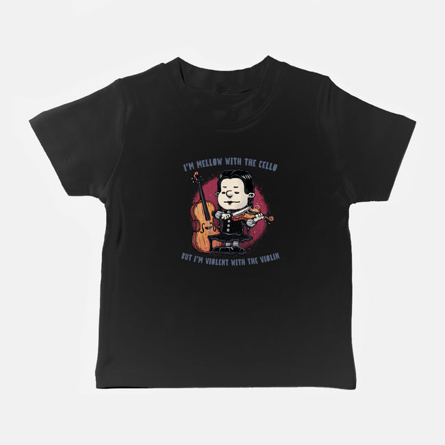 Violent With The Violin-Baby-Basic-Tee-glitchygorilla