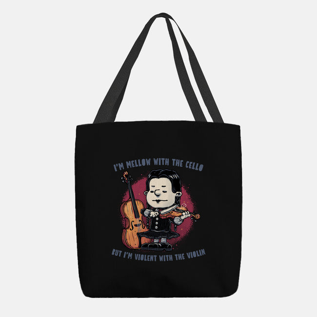 Violent With The Violin-None-Basic Tote-Bag-glitchygorilla