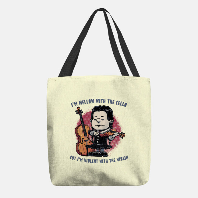 Violent With The Violin-None-Basic Tote-Bag-glitchygorilla