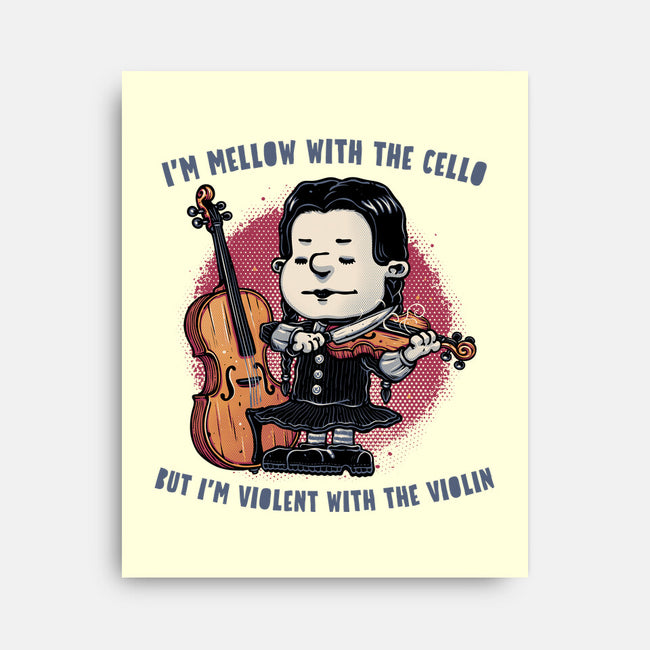 Violent With The Violin-None-Stretched-Canvas-glitchygorilla