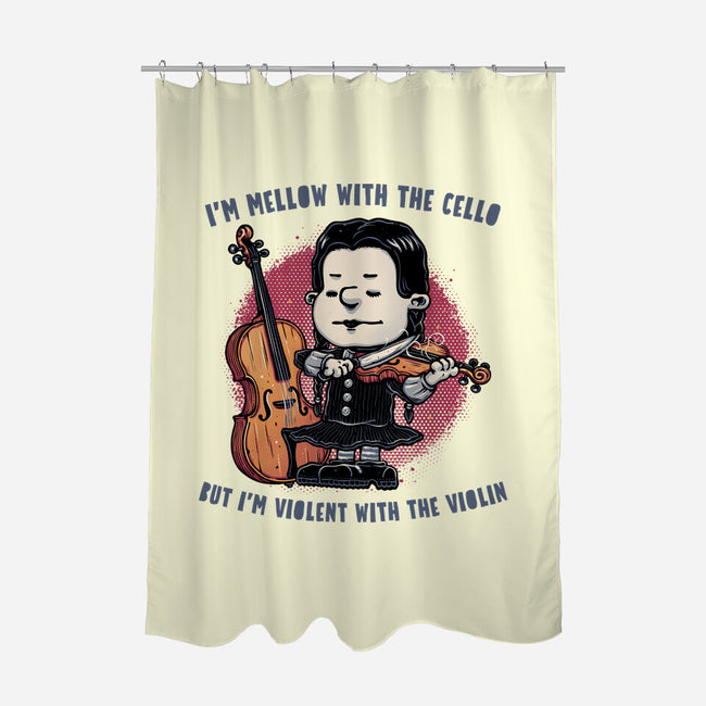 Violent With The Violin-None-Polyester-Shower Curtain-glitchygorilla