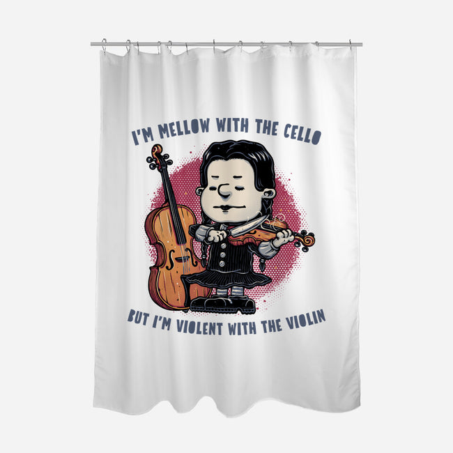 Violent With The Violin-None-Polyester-Shower Curtain-glitchygorilla
