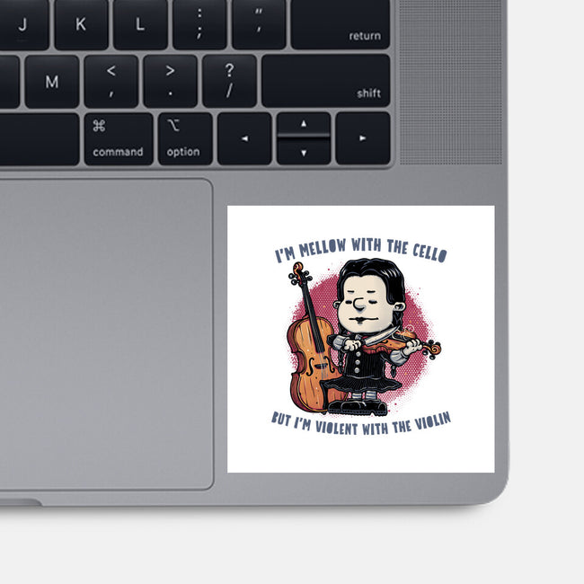 Violent With The Violin-None-Glossy-Sticker-glitchygorilla