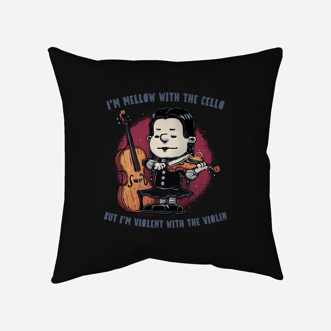 Violent With The Violin-None-Removable Cover w Insert-Throw Pillow-glitchygorilla