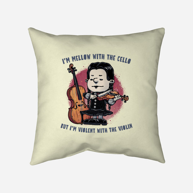Violent With The Violin-None-Removable Cover w Insert-Throw Pillow-glitchygorilla