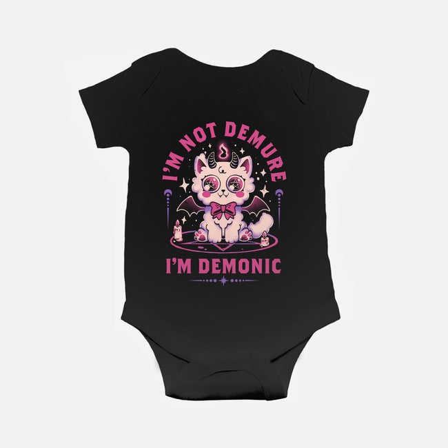 Demonic Cat-Baby-Basic-Onesie-eduely