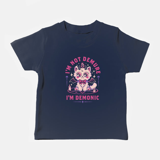 Demonic Cat-Baby-Basic-Tee-eduely
