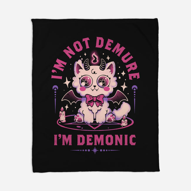 Demonic Cat-None-Fleece-Blanket-eduely