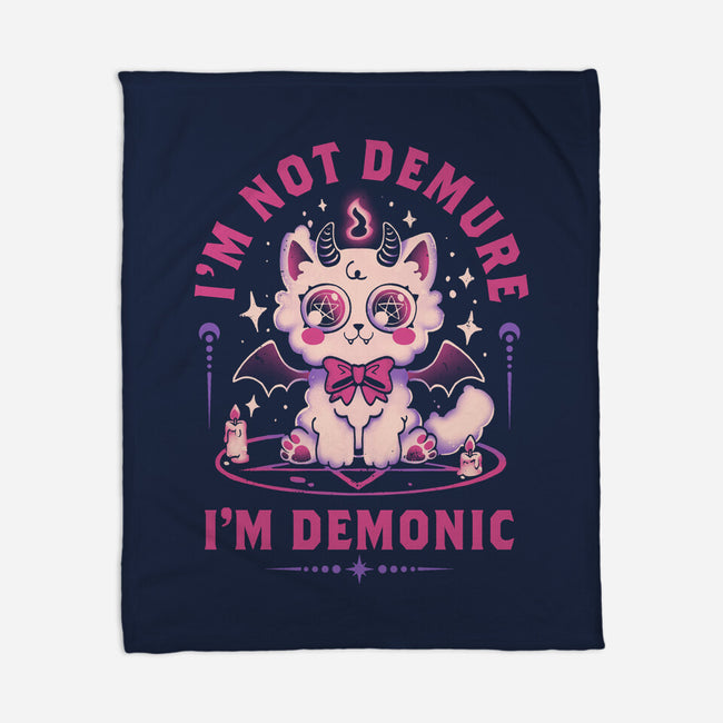 Demonic Cat-None-Fleece-Blanket-eduely